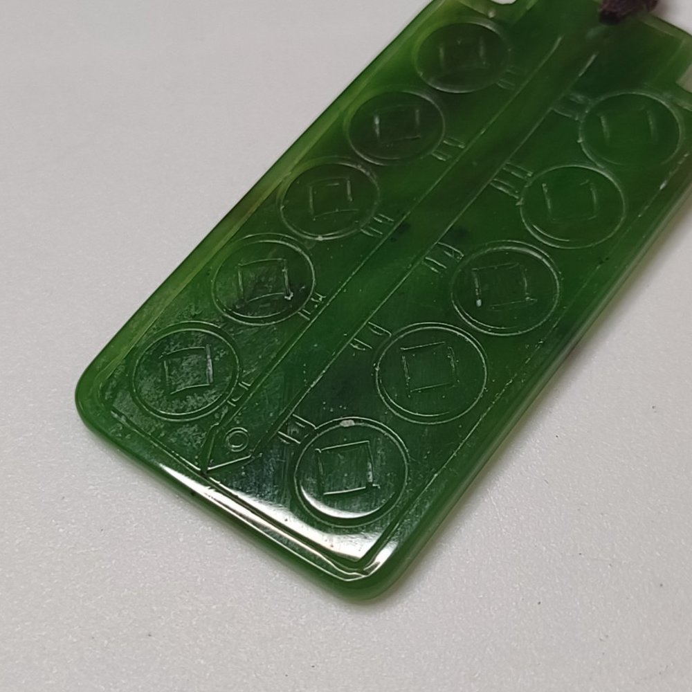 Rectangular Decorative Double Sided Green Stone P… - image 3